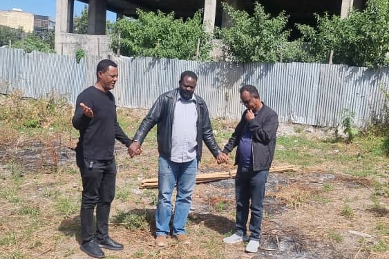 Dr. Okongo Prayed right on the plot of Land and gave us directions