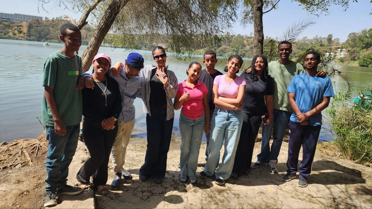 People posing for a picture