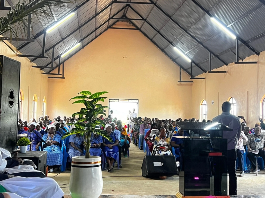 Orkung Community Church during service
